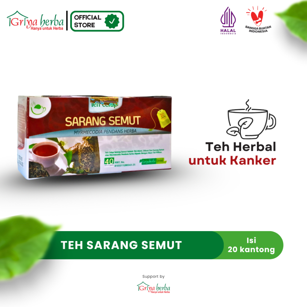 

Teh Sarang Semut Griya Herba Obat Herbal Kanker Halal Minuman untuk Jantung Antioksidan halal