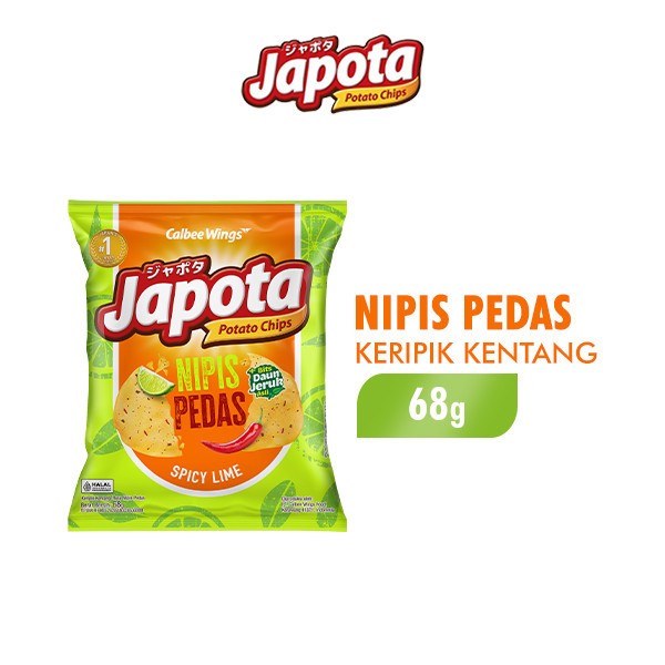 Japota Keripik Kentang Nipis Pedas 68gr - Gambar 2