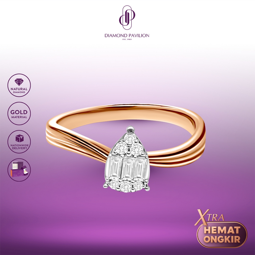 Diamond Pavilion Cincin Emas Batu Berlian Sheilaa Ring