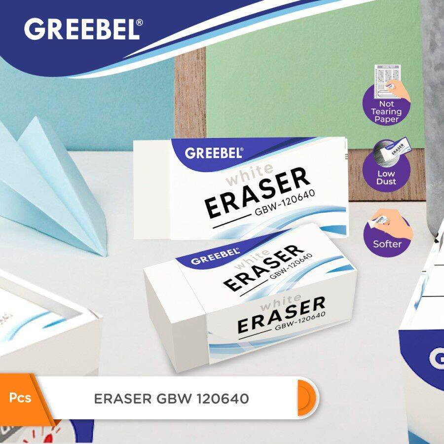 

GREEBEL Eraser Penghapus Hapusan Stip GBW- 120630M (PCS) / Penghapus Pensil Alat Tulis Sekolah