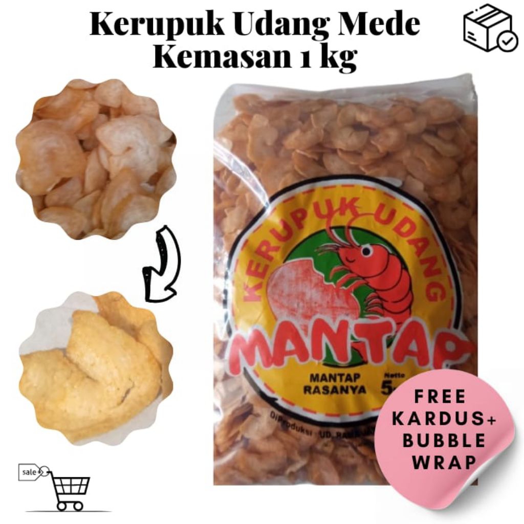 

KERUPUK UDANG MEDE 1kg/KERUPUK UDANG KECIL 1kg