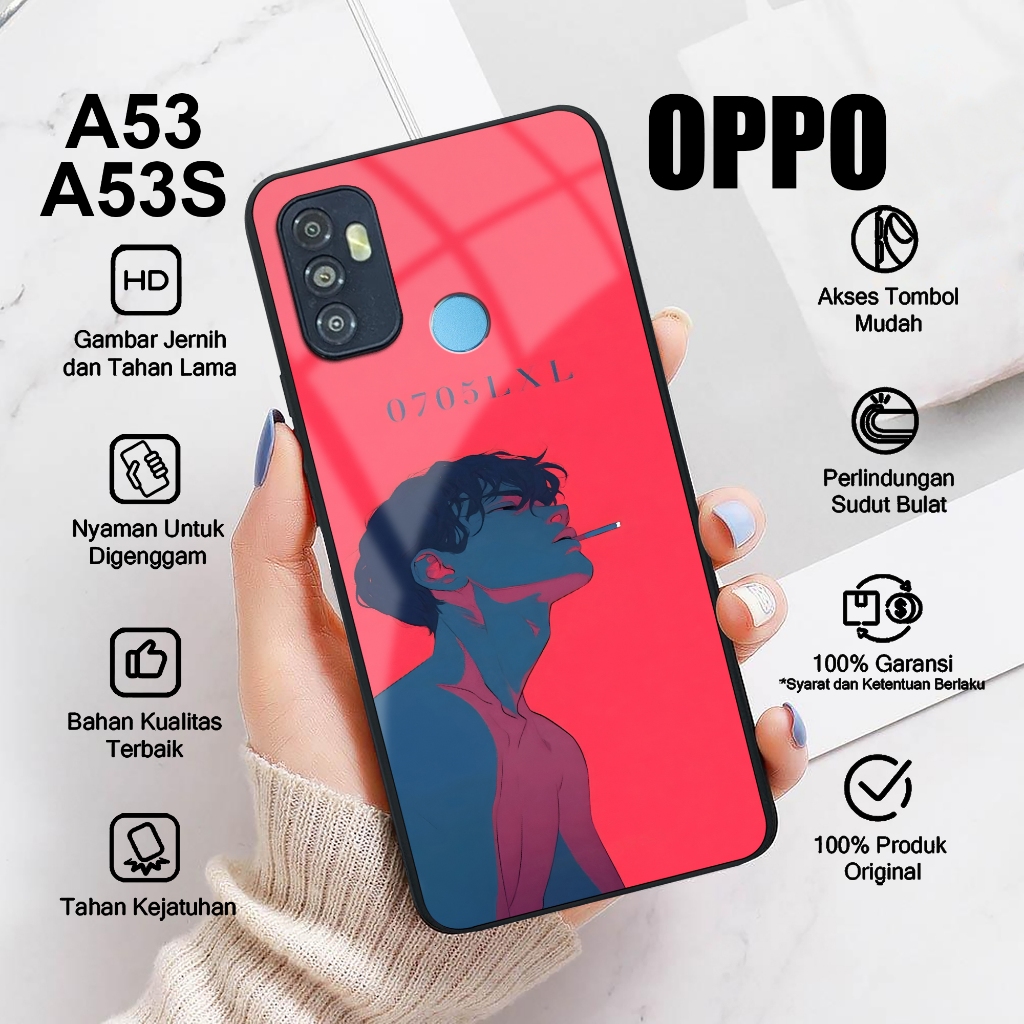Softcase OPPO A53 4G A53S 4G Case BOYS Casing Hp Oppo A53 A53S Glossy Kesing Silikon Cewek Cowok Cod