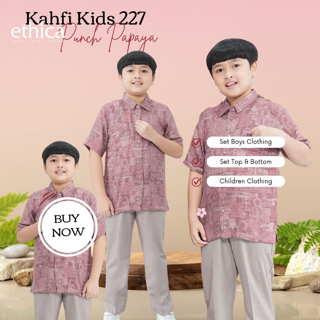 BAJU STELAN KOKO ANAK ETHICA KAHFI KIDS 227 PUNCH PAPAYA