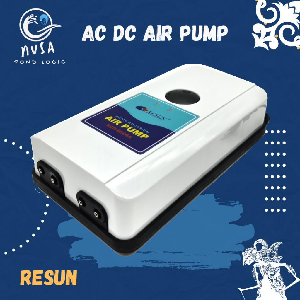 Air Pump Acdc Resun Battery Pompa Udara Akuarium Aerator