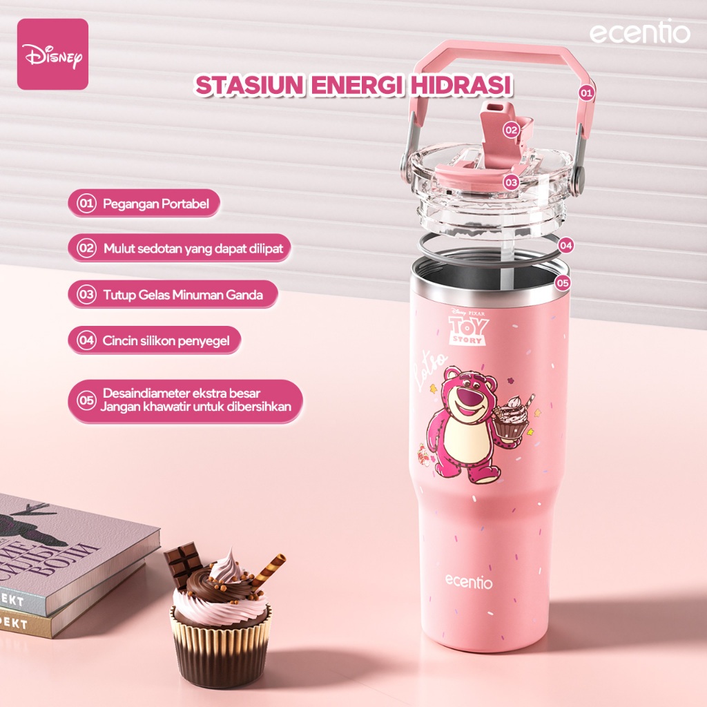 BEST SELLER - 20Toy Storyecentio x Disney Tumbler Lotso Stainless 900ml Tumbler Korea Lucu Tumbler