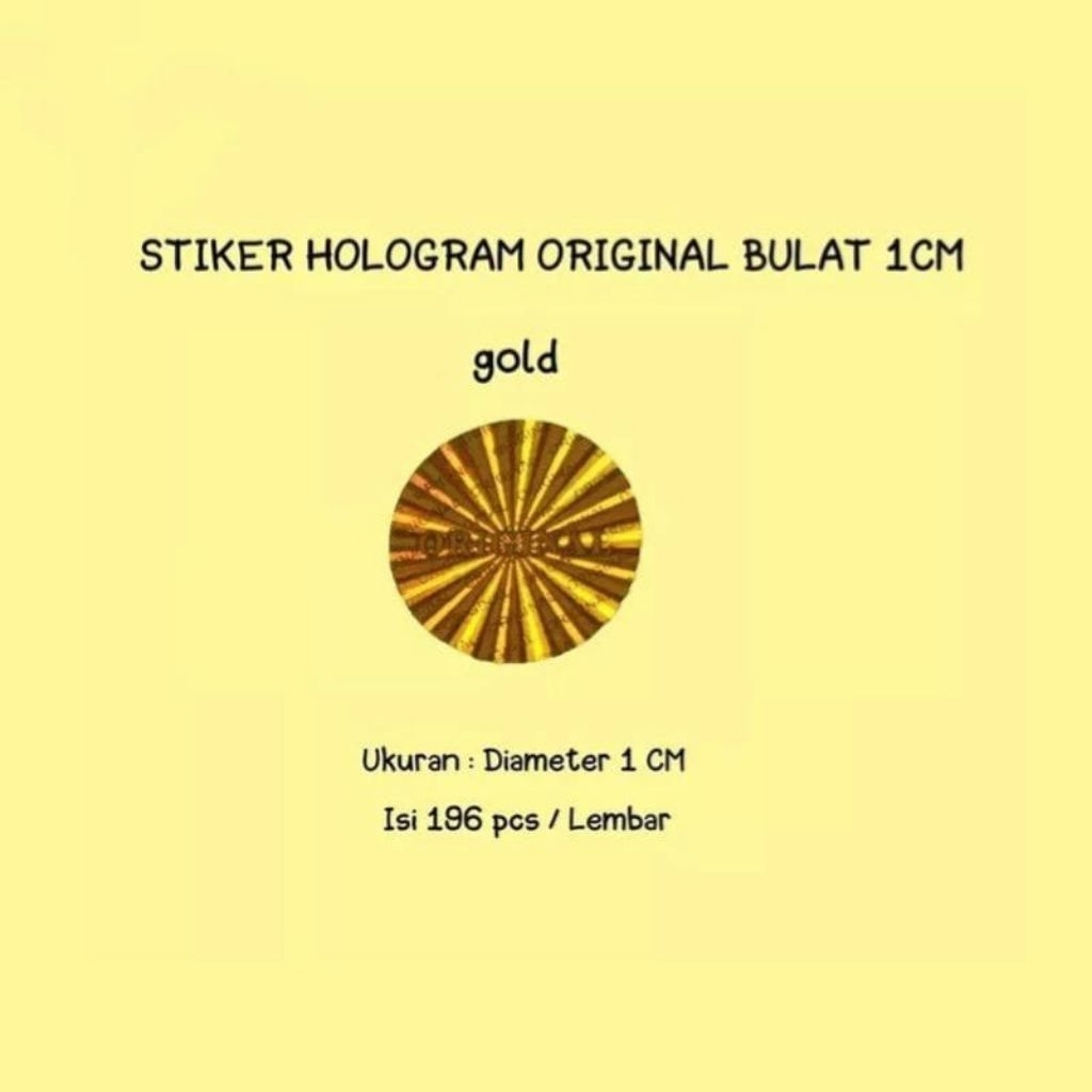 

Stiker Segel Hologram 3D Original Bulat Diameter 1 cm