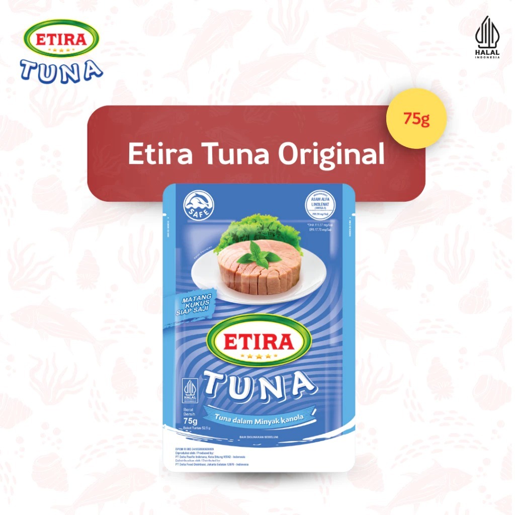 

Etira Tuna Matang Kukus Siap Saji (Tuna Original) 75g - Tuna Sachet Lauk Siap Saji