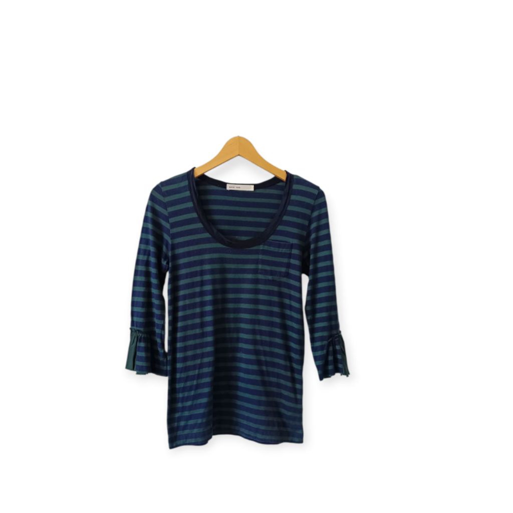 Sacai Luck Navy & Green Blouse