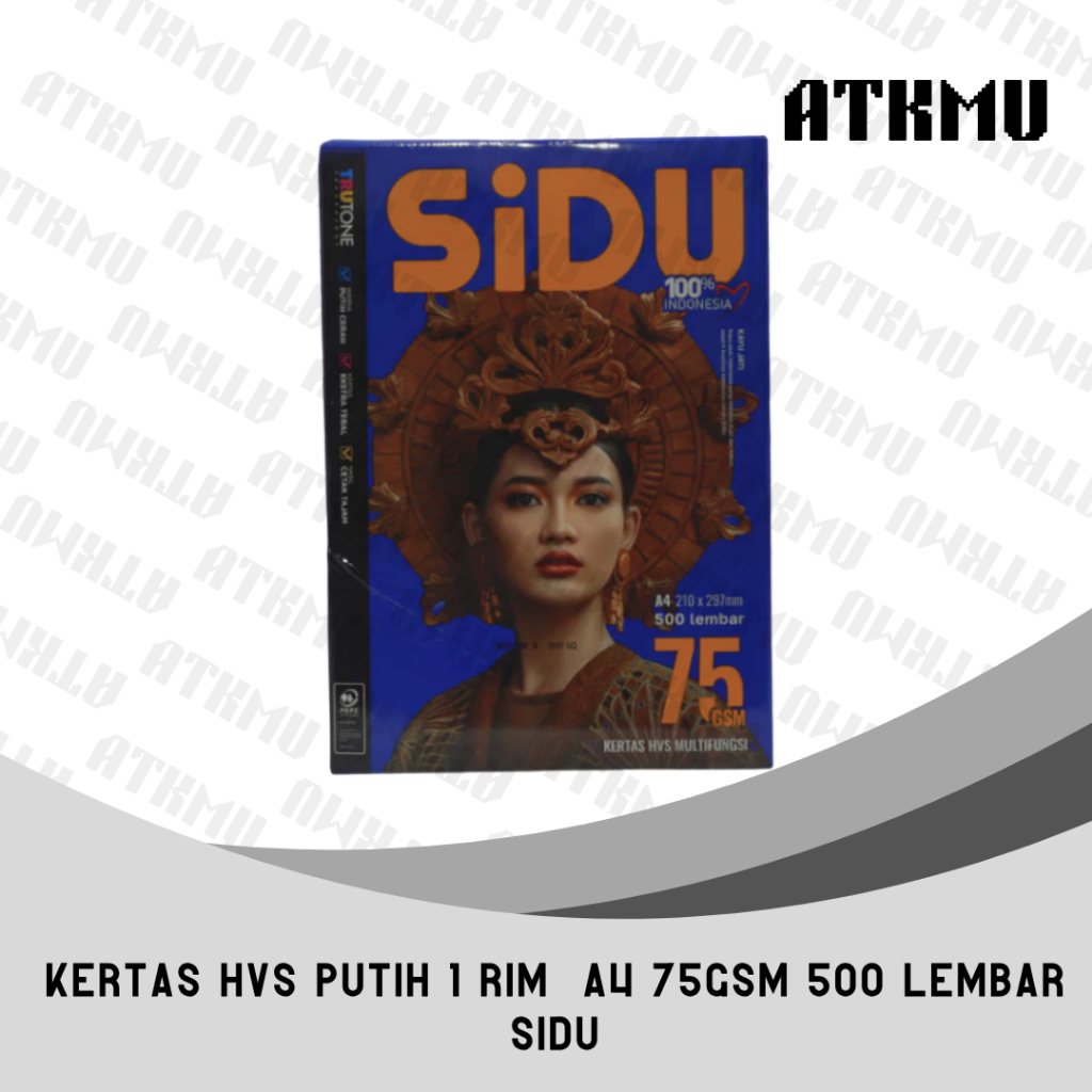 

Kertas HVS Putih / Kertas Fotocopy HVS SIDU 1 Rim Isi 500 Lembar