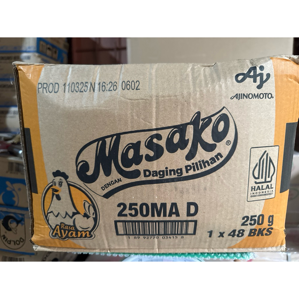 

Masako Ayam 250 gram @ 48 bungkus / 1 dus
