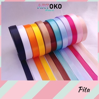

[PER SLOP] Pita Satin 1/2 Setengah Inch - Pita Satin 1.3cm Bungkus Kado