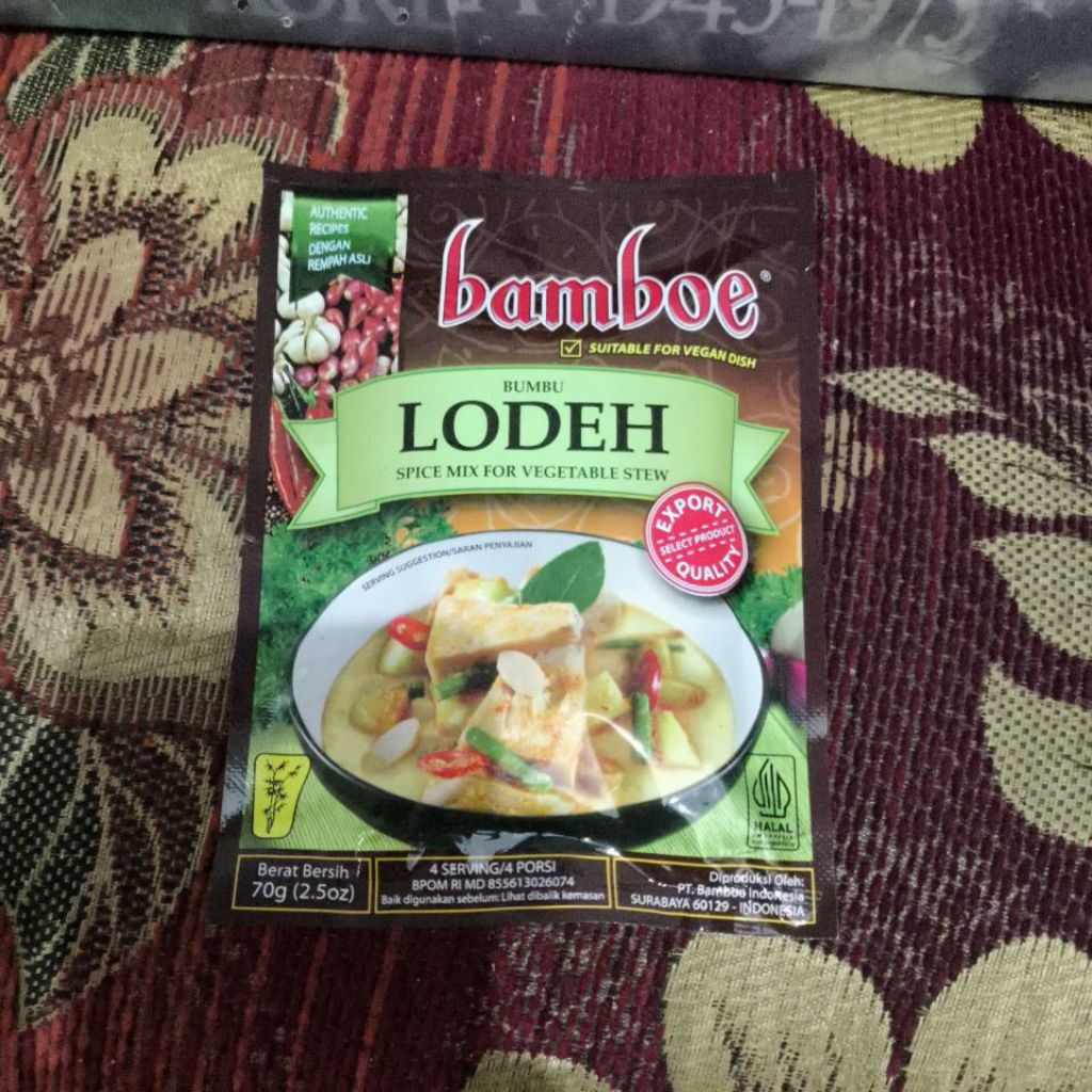 

BAMBOE BARU BUMBU LODEH 70 GR SPICE MIX FOR VEGETABLE STEW