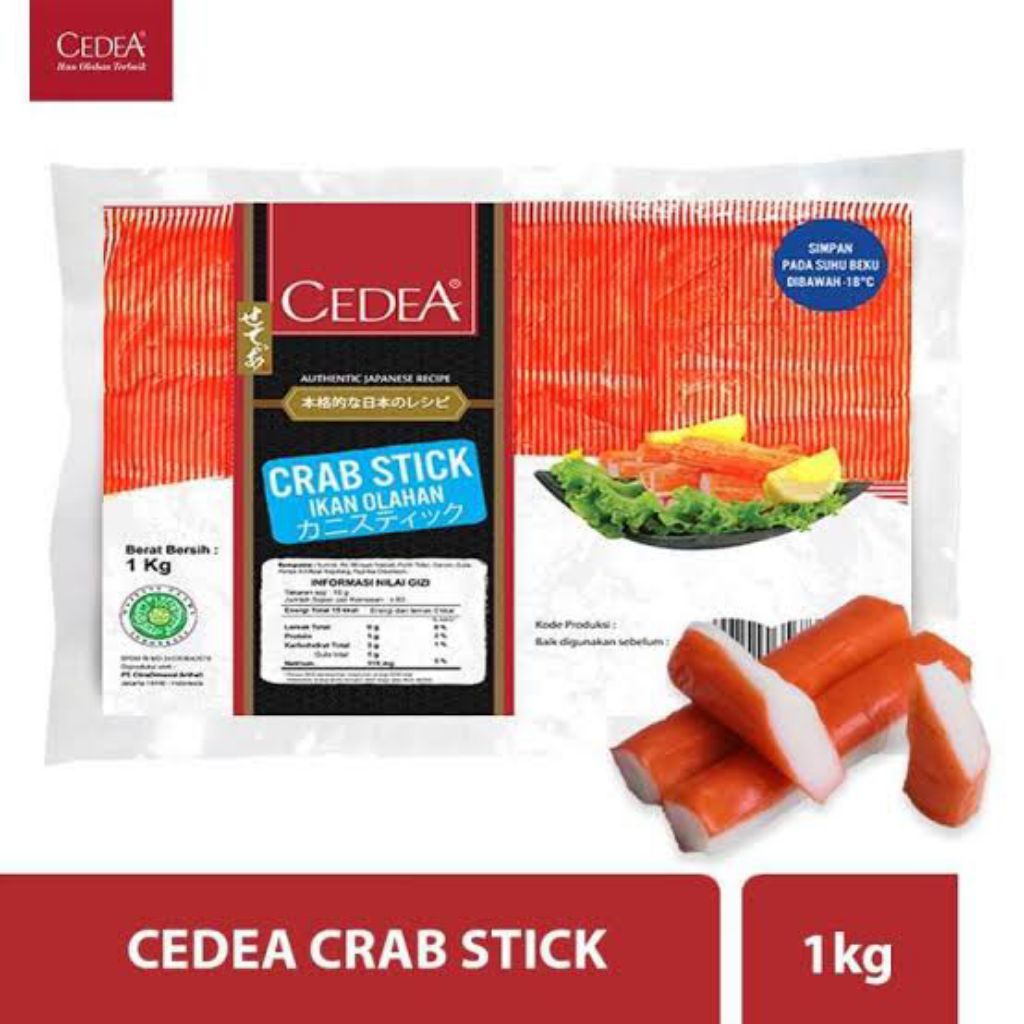 

Cedea Crab Stick Olahan kepiting 1kg (Frozen Food)