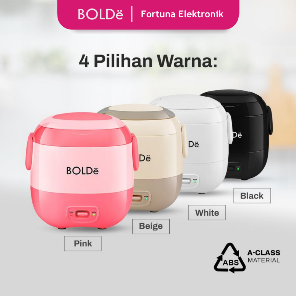 Promo Terbaru Bolde Super Cook Mini 0.3 Liter Magic Com Travel Mini Anti Lengket