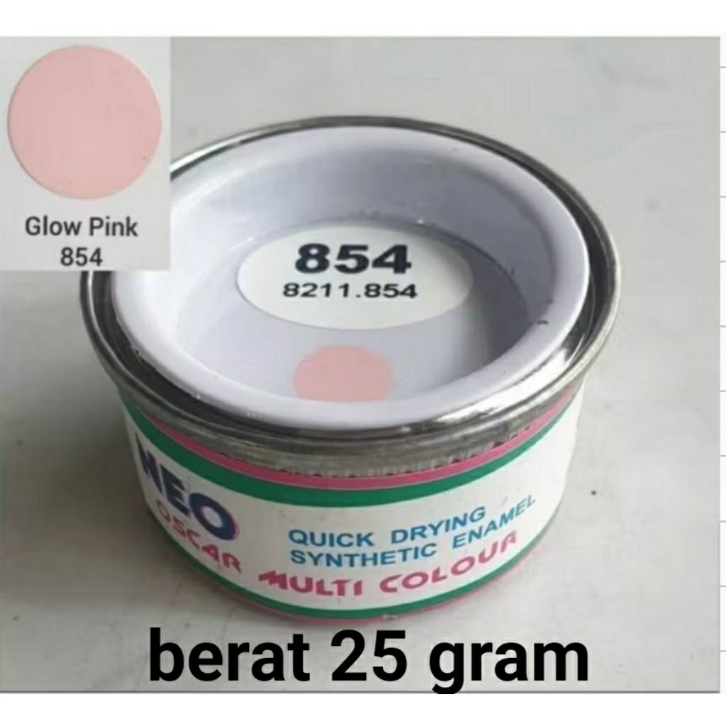 

Cat minyak solventbase 25 gram alkycoat warna glow pink/pink muda