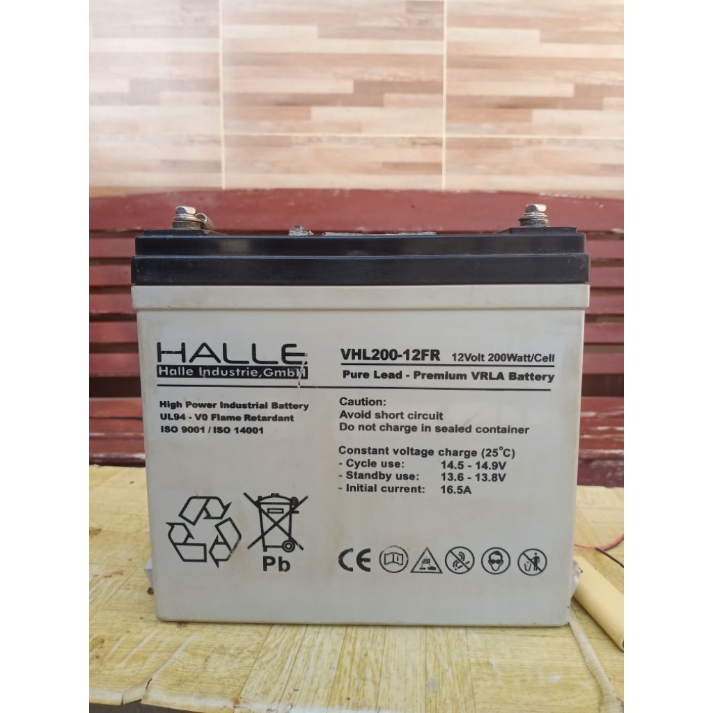 AKI VRLA HALE VHL200-12FR/AKI tidak NORMAL/ACCU SOLAR PANEL/AKI KERING 60 AMPERE drop/aki 12v murah 