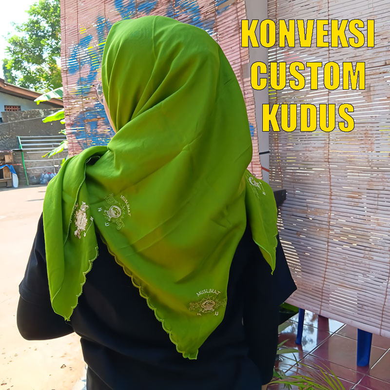 KERUDUNG MUSLIMAT NU/JILBAB SEGIEMPAT MUSLIMAT NU 5 BORDIR LOGO / Hijab Bordir