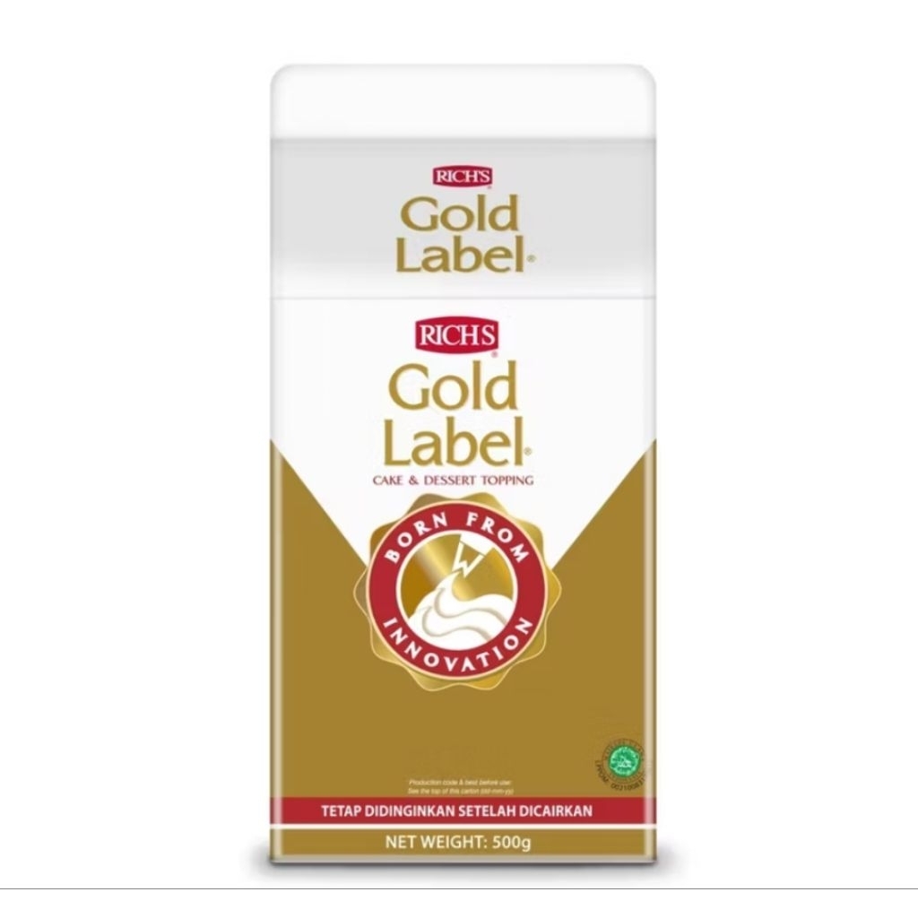 

Rich's Gold Label 500 gr - Label Emas untuk topping Kue dan Roti