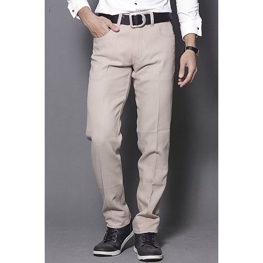 Model celana Jeans Lea Gabardine permanent press pants celana kerja celana formal