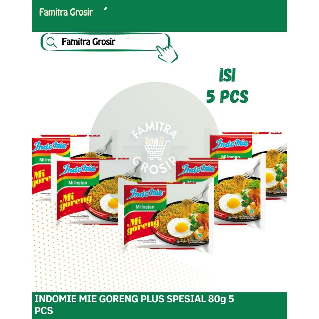 

PAKET 5 INDOMIE MIE GORENG PLUS SPESIAL 80g