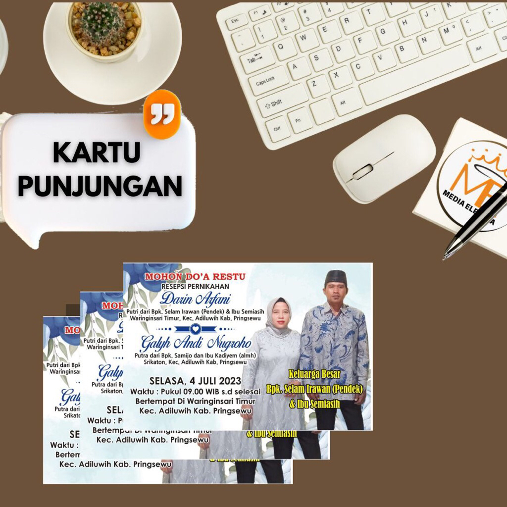 

kartu punjungan / keplek punjungan untuk hajatan khitanan/pernikahan