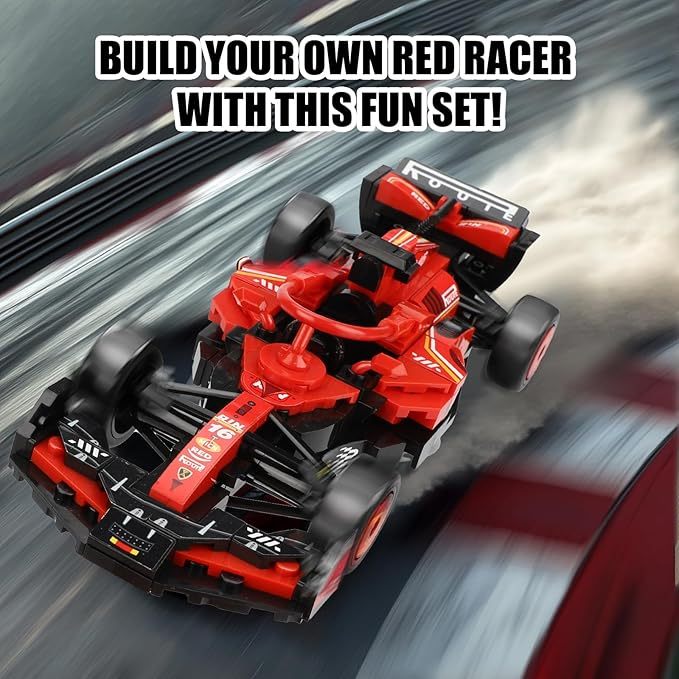 termurah Paket Blok Bangunan Mobil Lego, Mobil Balap Grand Prix Merah untuk Dewasa dan Anak-anak