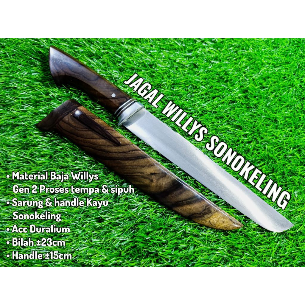 Pisau Sembelih Willys Asli, Boning baja Jeep Willys pisau daging ramping