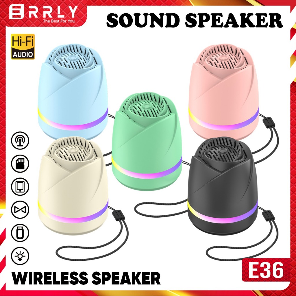 Speaker Bluetooth LED E36 Speakers Rose E36 TWS 2 IN 1 Speaker mini E36
