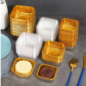 TERMURAH 100pcs Tray Bening Mika Mooncake. Tray Mooncake. Tempat mooncake. Kotak mooncake