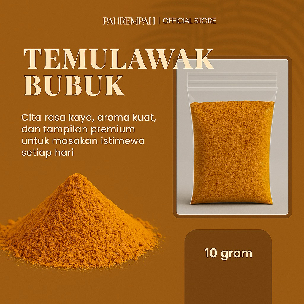 

PAHREMPAH - Temulawak Bubuk 10 Gram | Herbal Alami | Tanpa Campuran - Siap Seduh Praktis