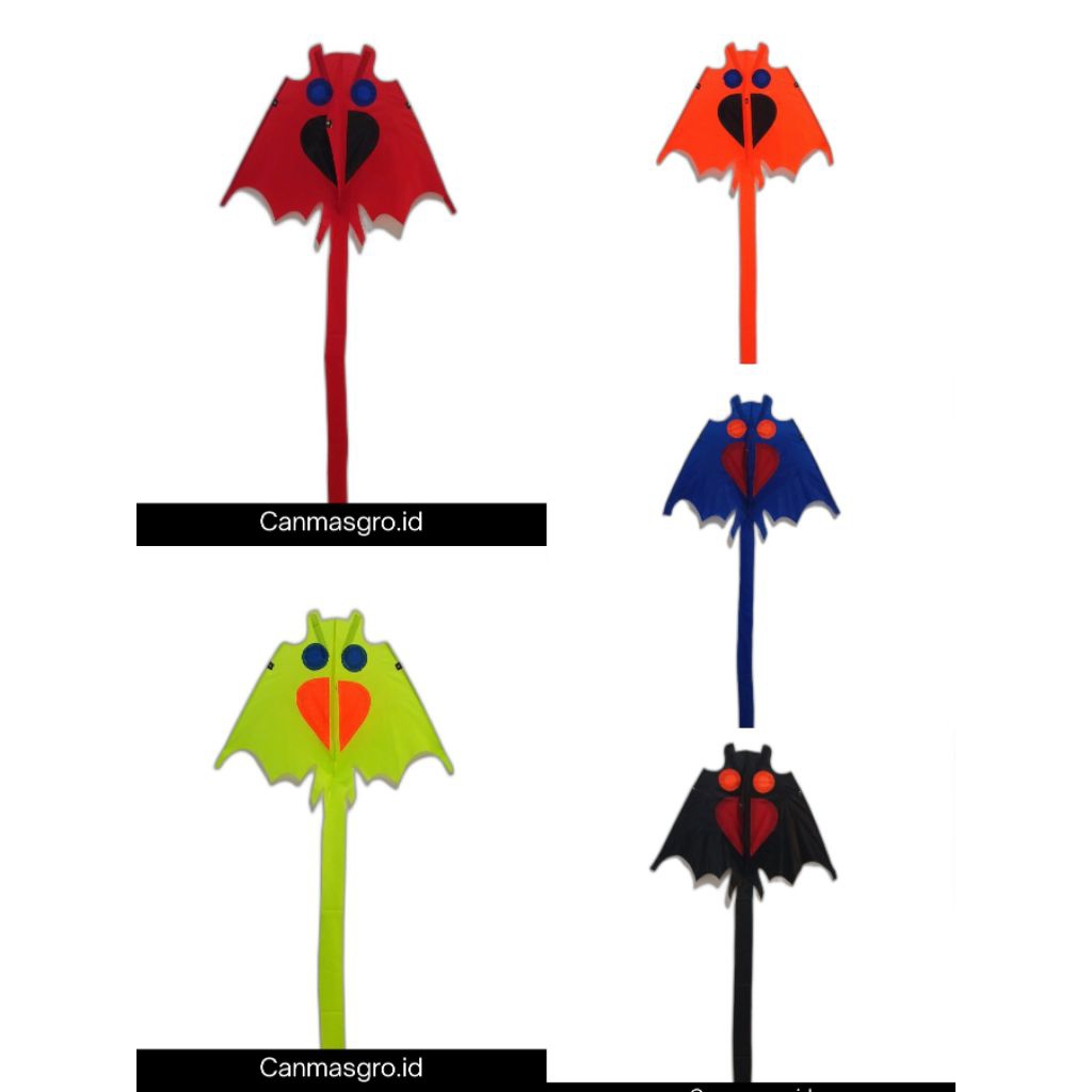 Layangan Hias Kain Kalong Kelelawar (Jahitan)