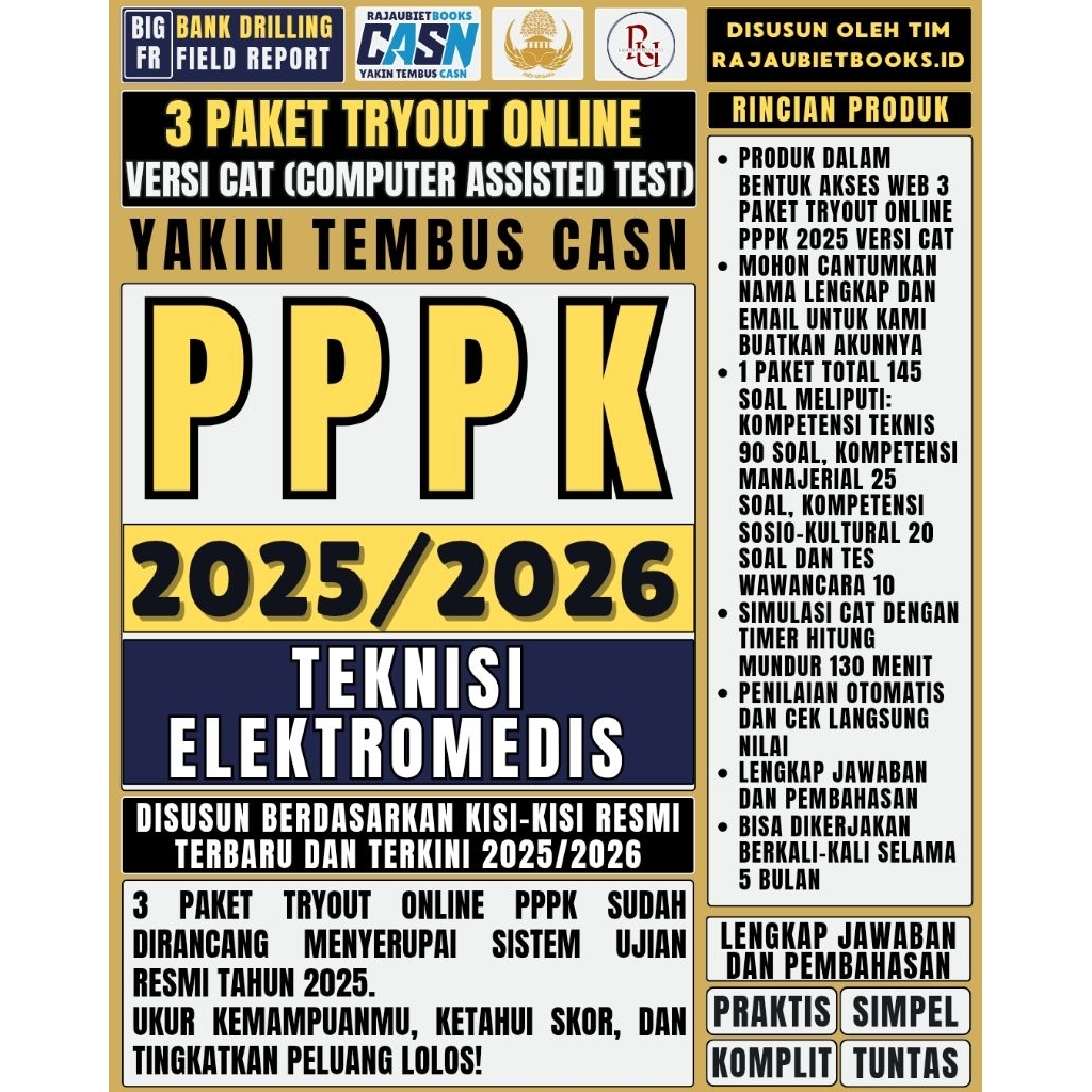 LATIHAN SOAL TRYOUT ONLINE PPPK TEKNISI ELEKTROMEDIS DAN SIMULASI UJIAN RESMI PPPK TEKNISI ELEKTROME