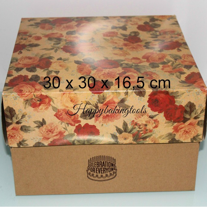 

Box cake wilton 30cm, dus cake 30x30x16,5cm, dus kue ultah, box cake, box kue tebal