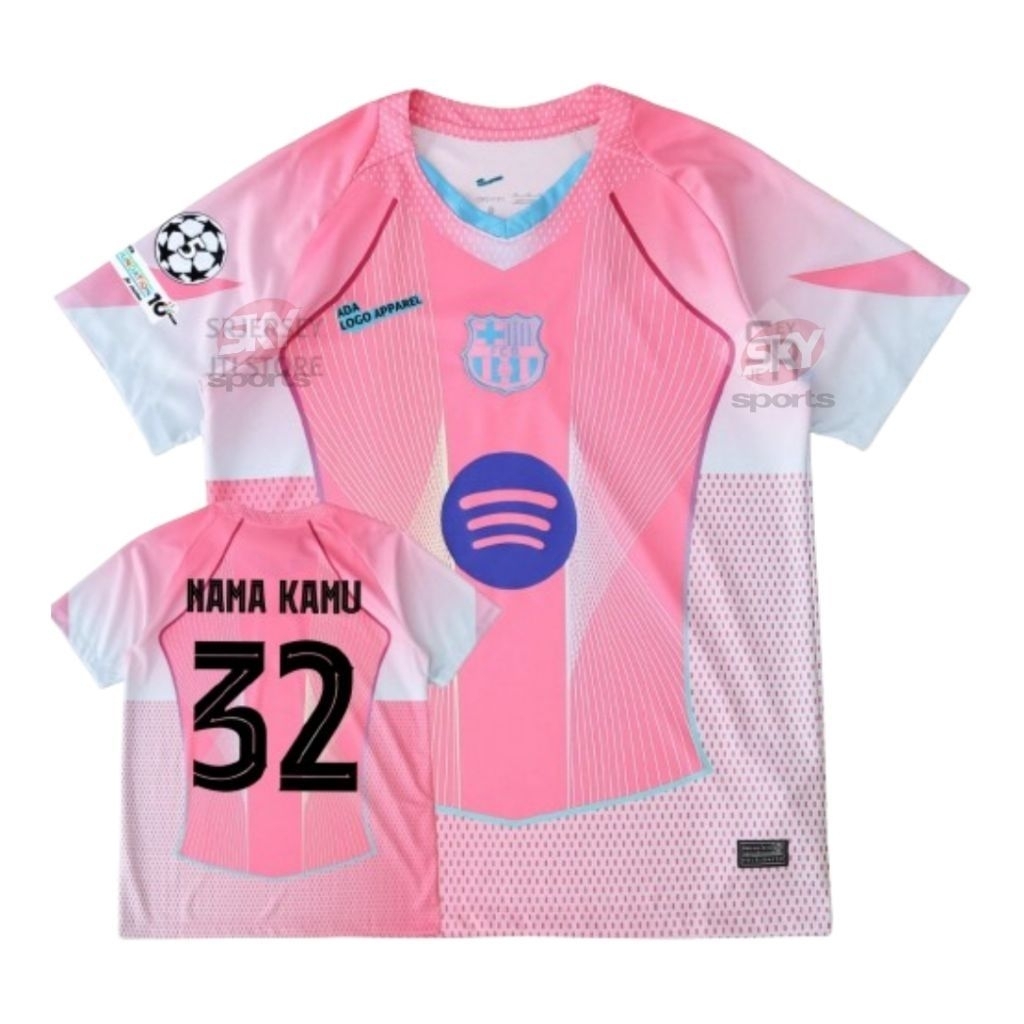 Jersey Barcelona Spesial Edition Pink 2025 2026 – Jersey Terbaru Full Print