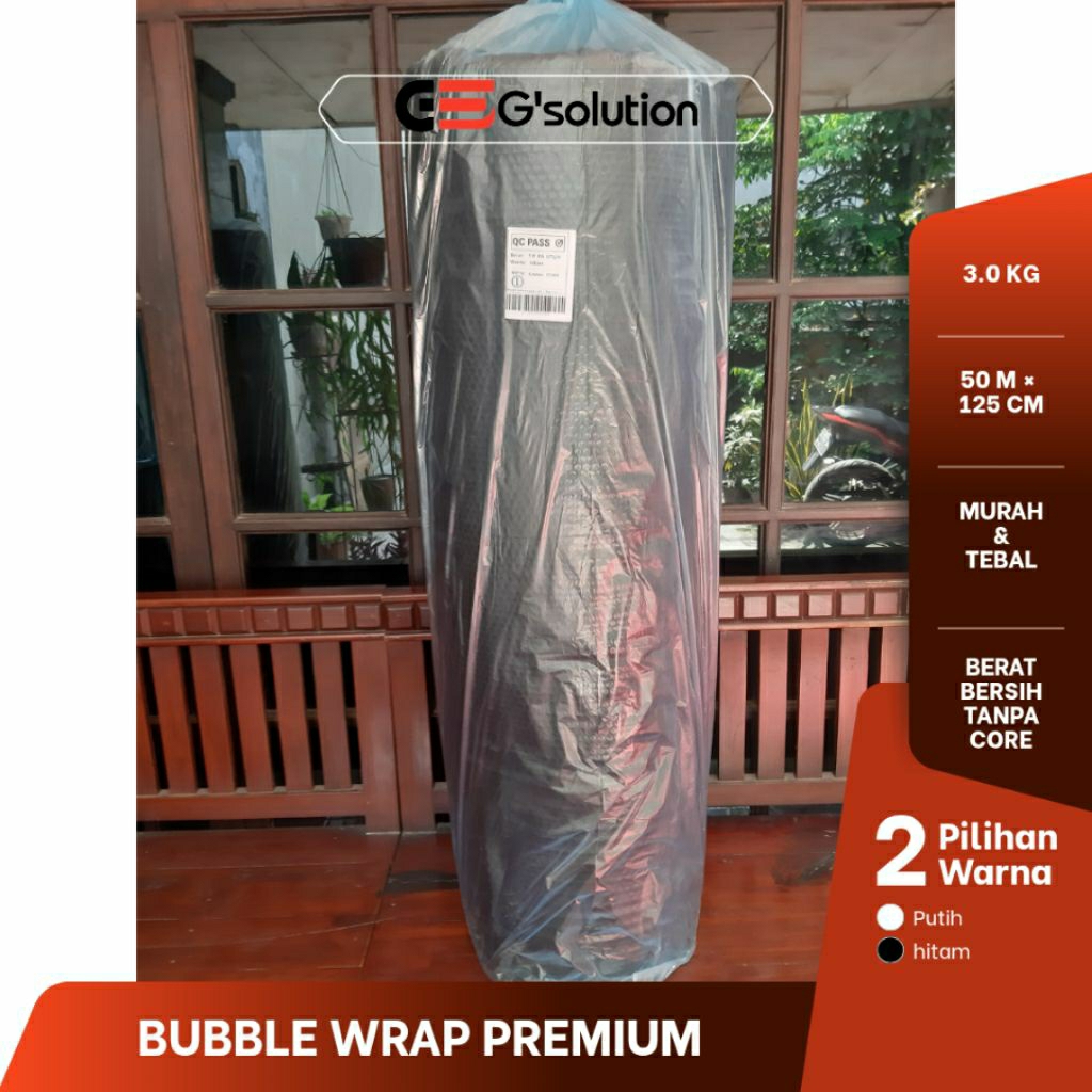 

Bubble Wrap 3 Kg 1 Roll – Hitam 125 cm x 50 m