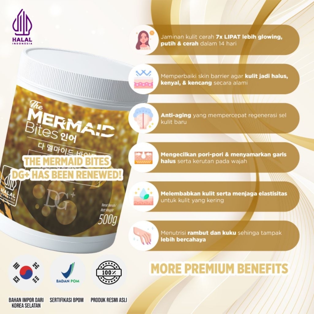 🇰🇷BPOM MARINE COLLAGEN DOUBLE GLUTATHIONE+ 500G[100HARI]