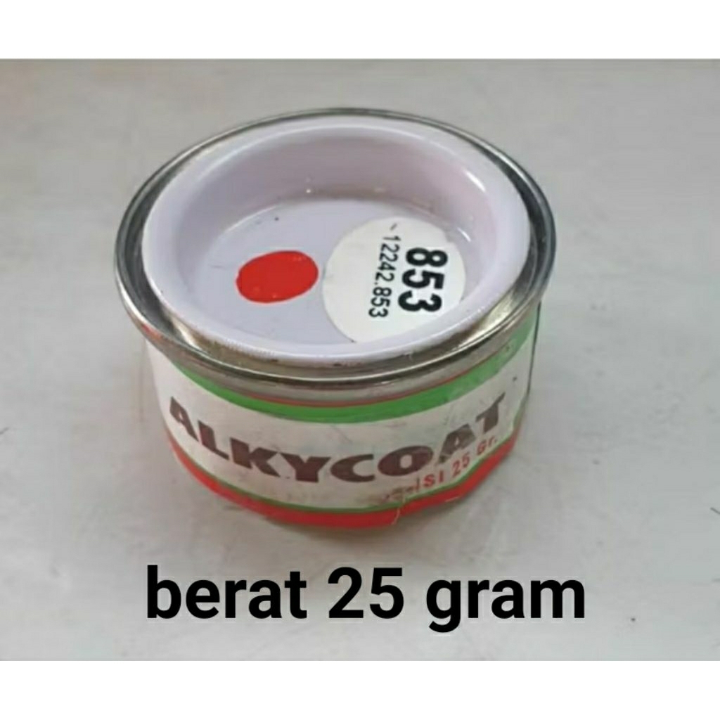 

Cat minyak solventbase alkycoat 25 gram warna merah