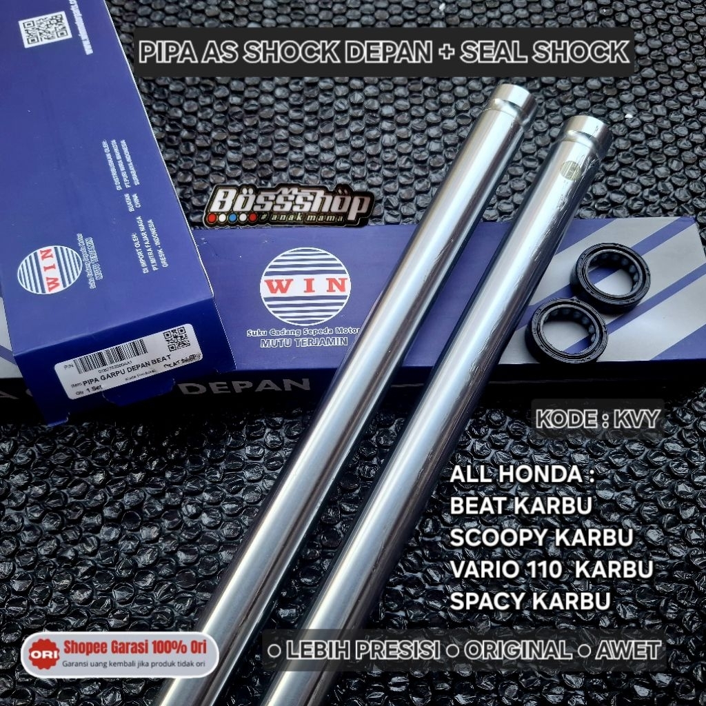 WIN- As Shock Depan + Seal Shock BEAT KARBU Pipa Garpu/Shock KVY Beat/Scoopy/Vario Karbu