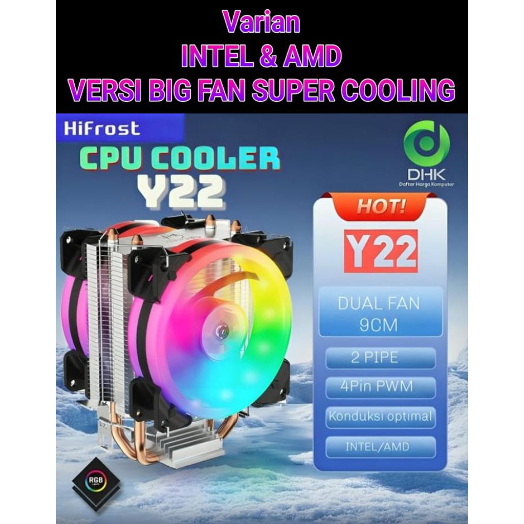 Hsf procesor RGB DOUBLE FAN ✓ AMD DAN INTEL