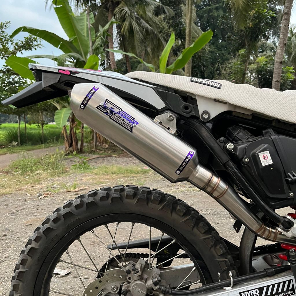 Knalpot Racing KLX CRF DTRAKER WR155 Suara Bas gahar Terbaru Original R-pro Racing Exhaust