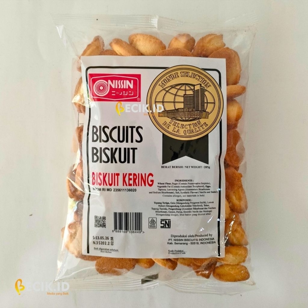 

NISSIN Biskuit Kering 285g – Renyah & Nikmat | Exp Mei 2026