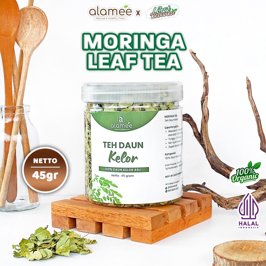 

ALAMEE Teh Daun Kelor Moringa Tea Herbal Alami Flower Asli Kering Organik 45gr LIHAT KEBUNKU