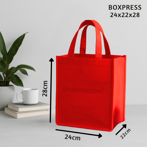 

Tas Box Spunbond Goodie Bag AUTOPRESS 24X22X28 Souvenir Promosi Murah
