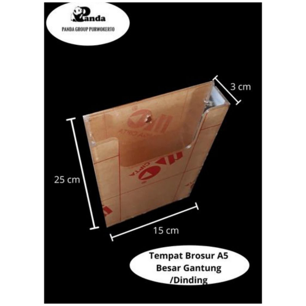 

Acrylic Tempat Brosur A5 Besar Gantung / Dinding Termurah
