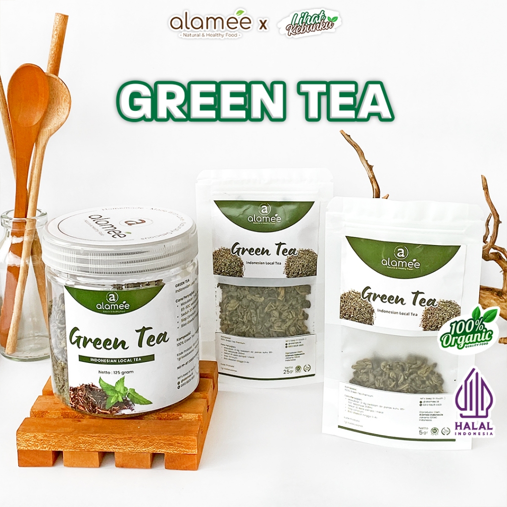 

ALAMEE Teh Hijau Green Tea Organic Kering Organik Greentea Minuman Herbal LIHAT KEBUNKU