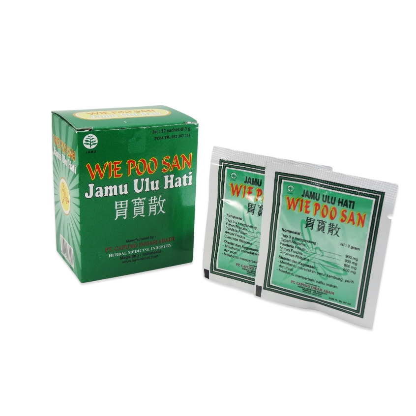 Jamu ulu hati wie poo san obat maag sakit lambung perut kembung herbal bpom