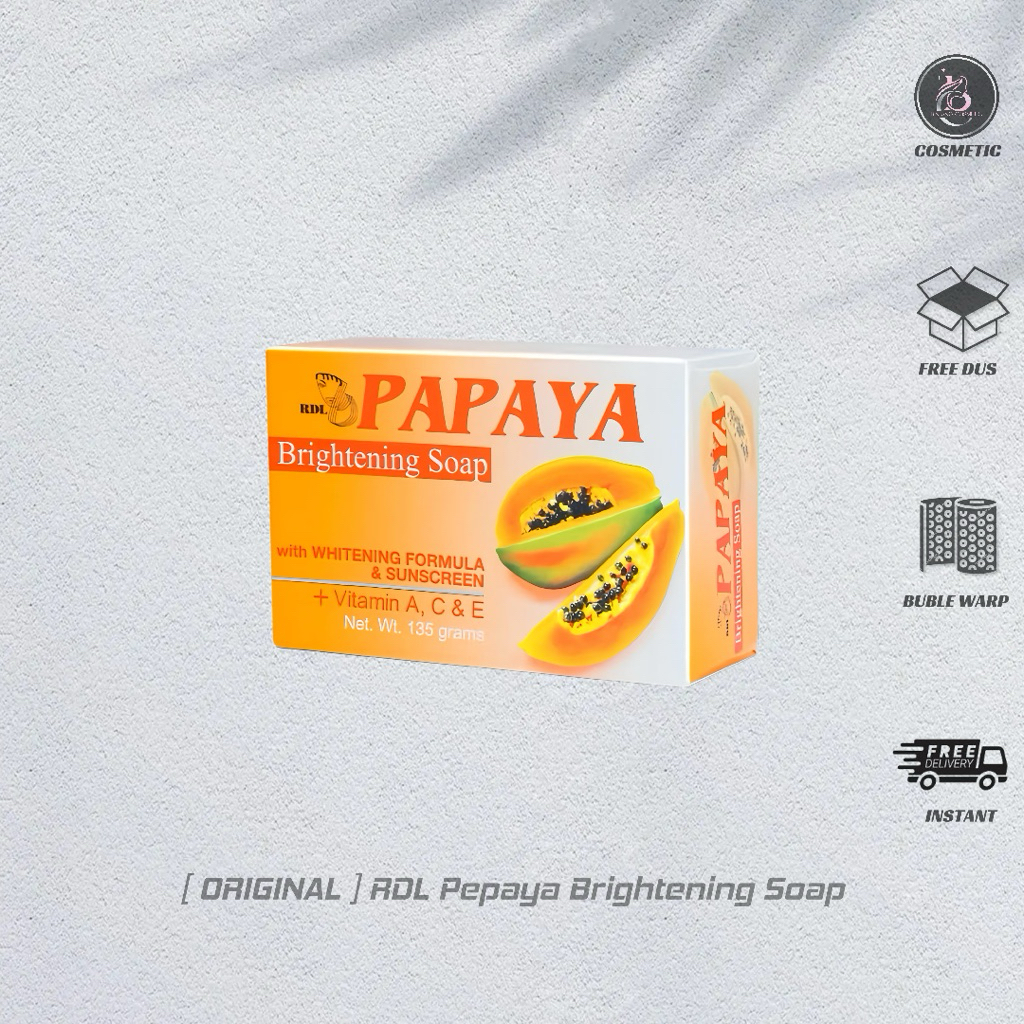 RDL Papaya Brightening Soap Original , Sabun Pepaya RDL asli mencerahkan kulit