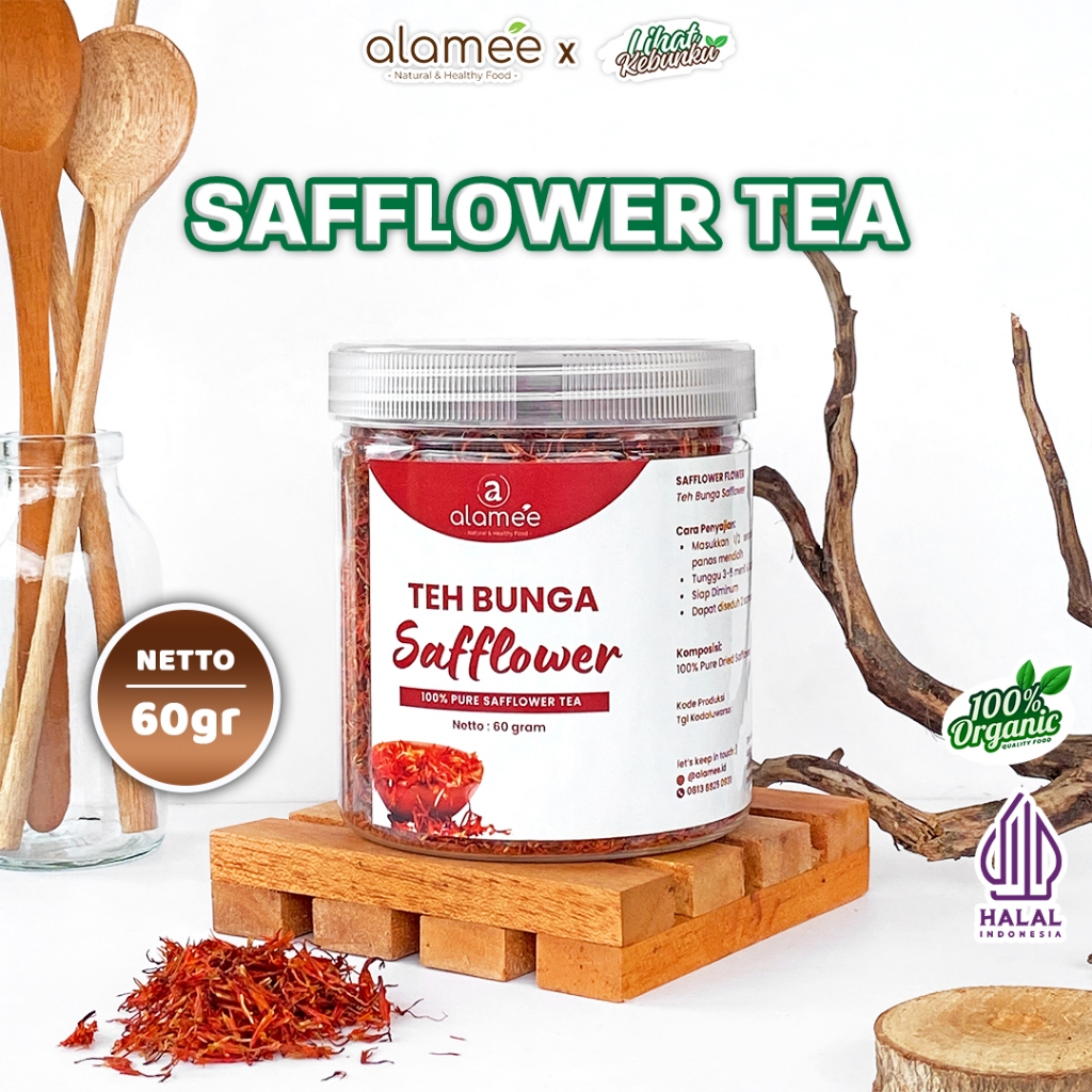 

ALAMEE Safflower Tea Teh Bunga Organik Saff Flower Herbal Alami Organik Kering 60gr LIHAT KEBUNKU