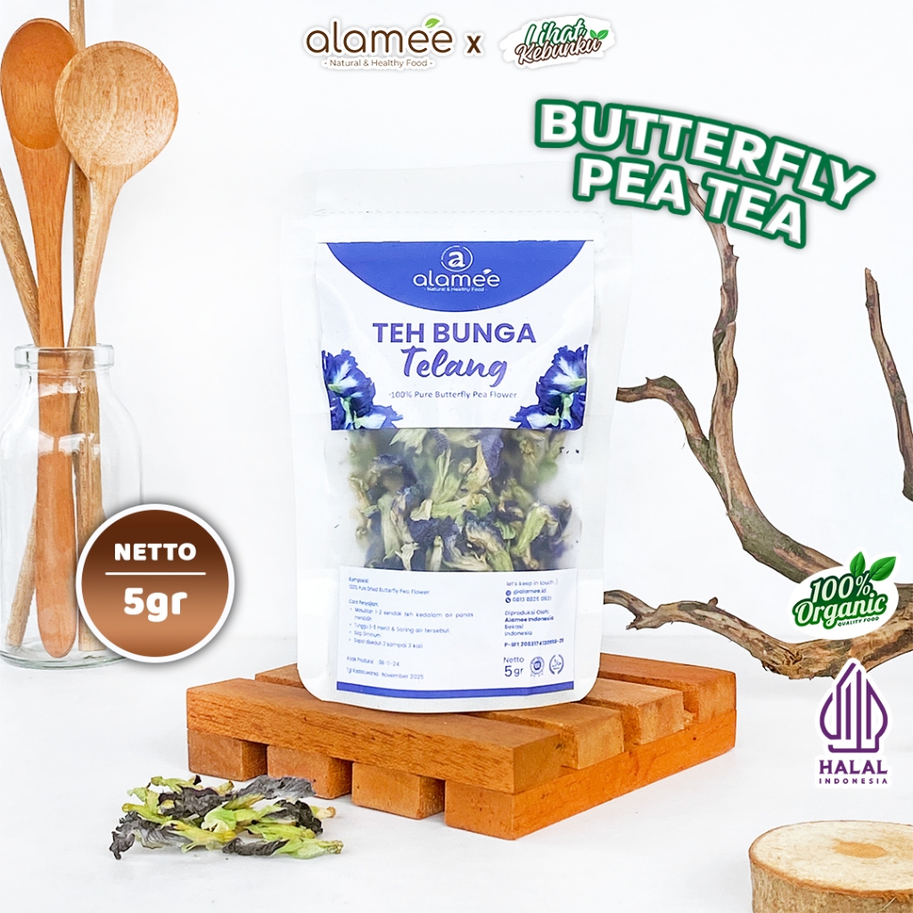 

Teh Bunga Telang Kering Butterfly Pea Tea Herbal Organik Alami 10 Gr LIHAT KEBUNKU