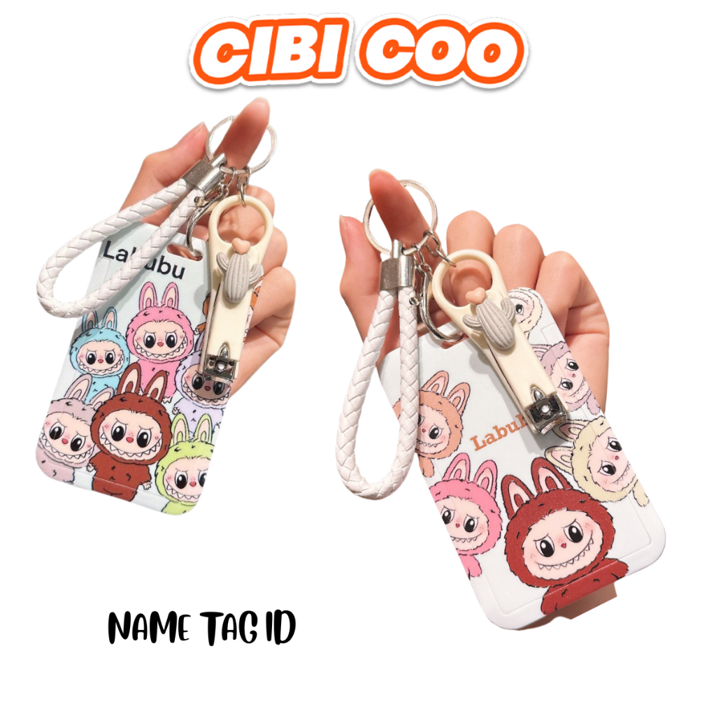 

CIBICOO NAME TAG ID CARD LAYARD HOLDER MOTIF LABUBU KAWAII UNTUK KARTU DAN PHOTOCARD CUTE